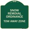 Signmission Snow Emergency Route Tow Away Zone W/ Graphic Heavy-Gauge Aluminum Sign, 18" x 18", G-1818-22887 A-DES-G-1818-22887 - alternate 1